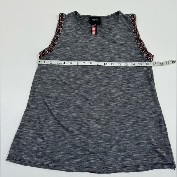 W5 Anthropologie Tribal Accent Heathered Tank Medium - Picture 3 of 8